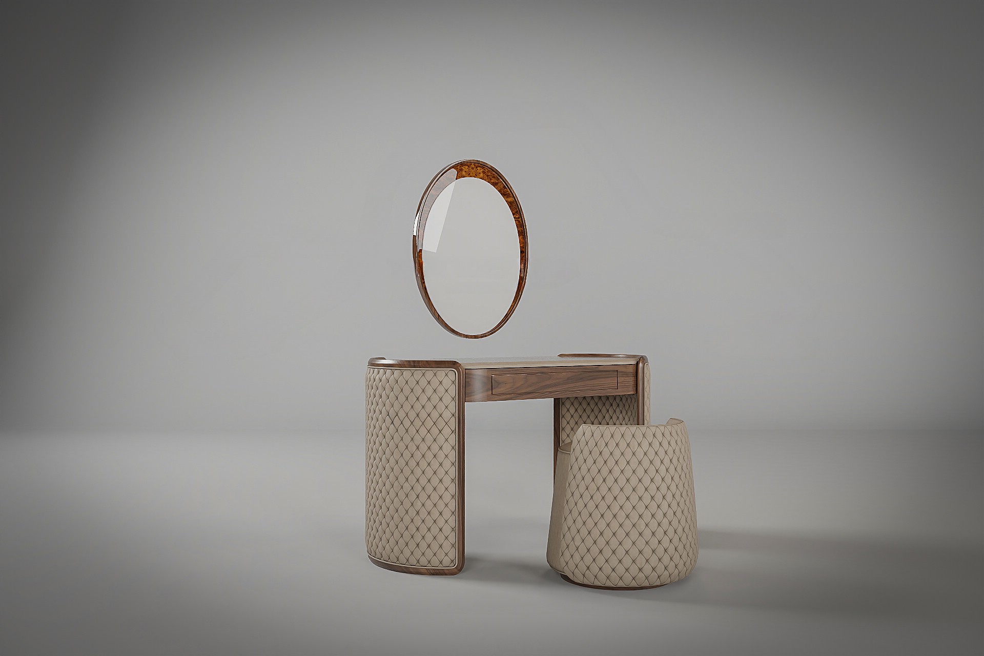 Bàn trang điểm bằng gỗ đẹp nhất gỗ óc chó tự nhiên thiết kế cao cấp