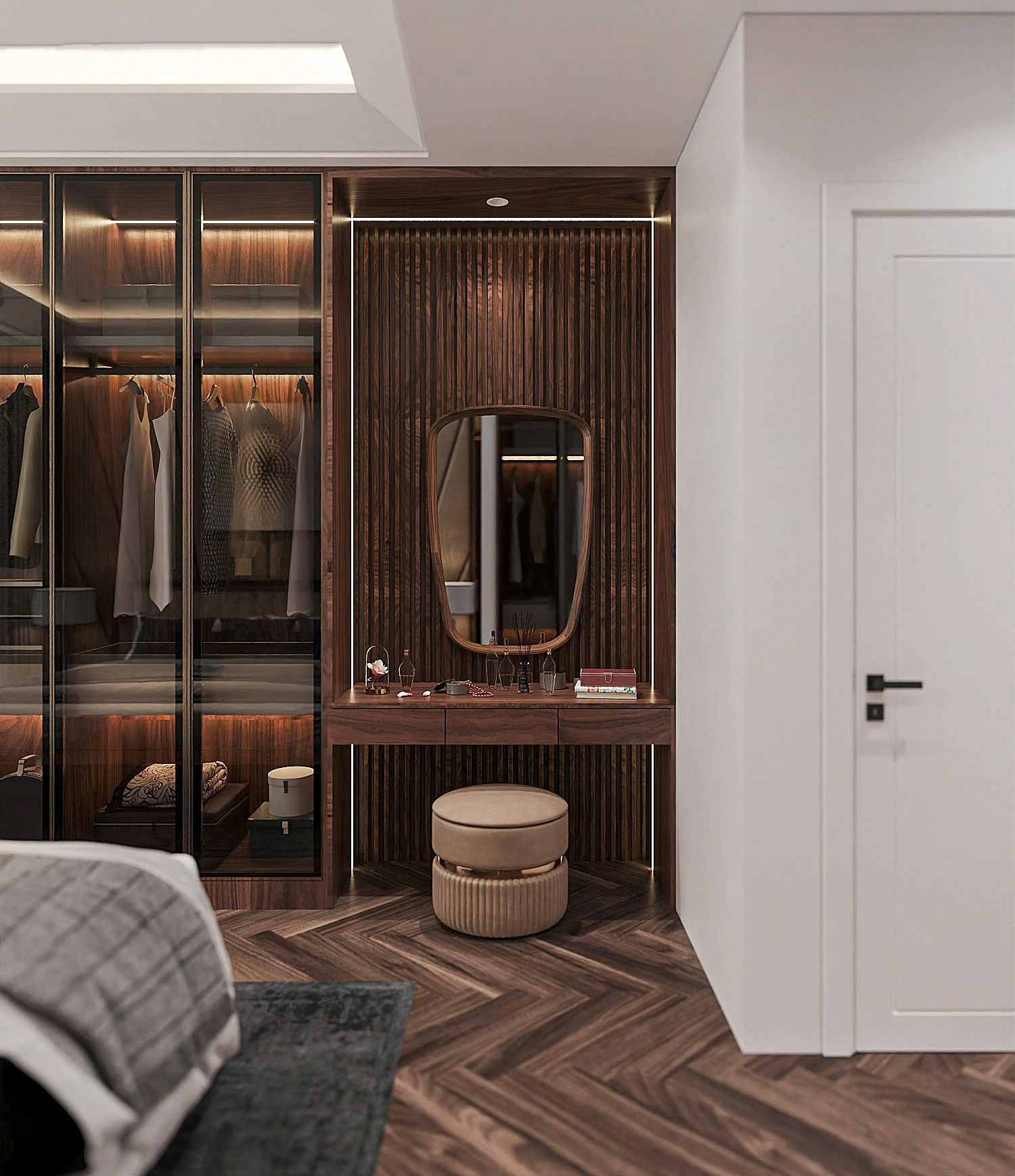 Bàn trang điểm hiện đại thiết kế treo tinh tế