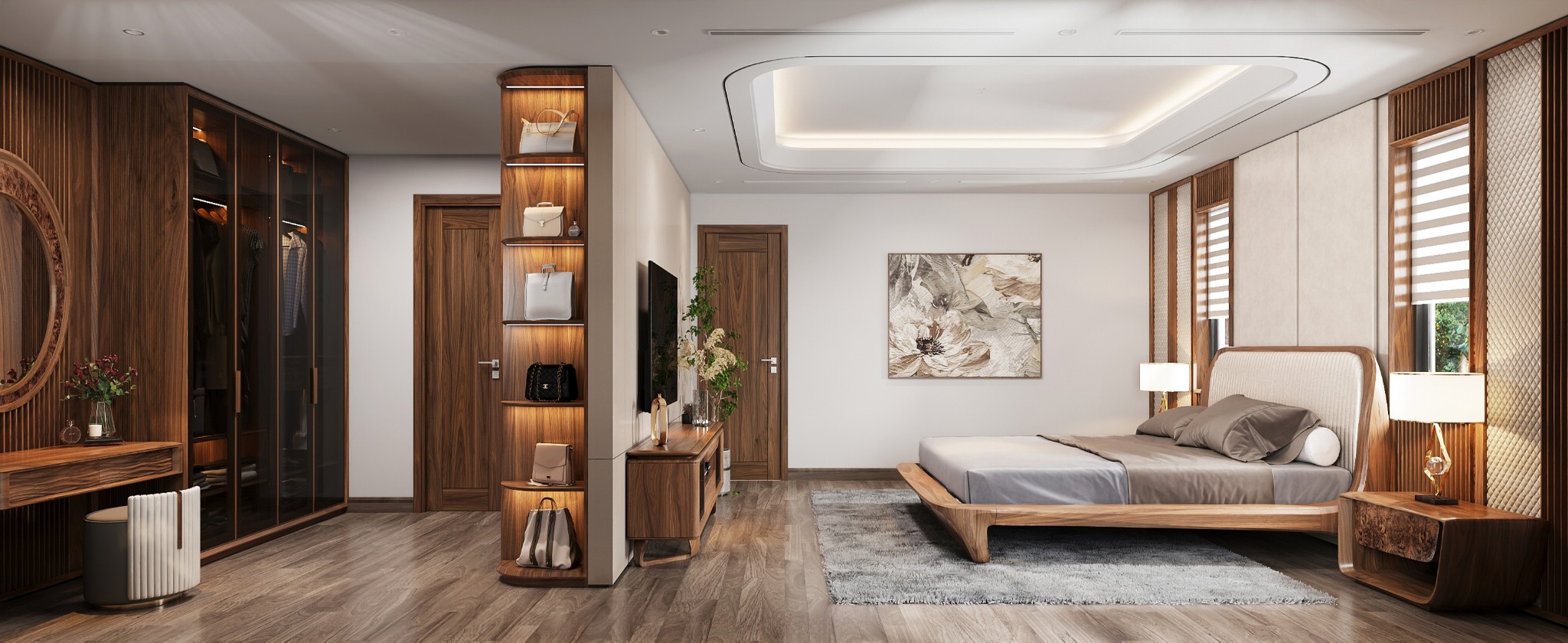 Báo giá nội thất gỗ óc chó cho phòng ngủ cao cấp