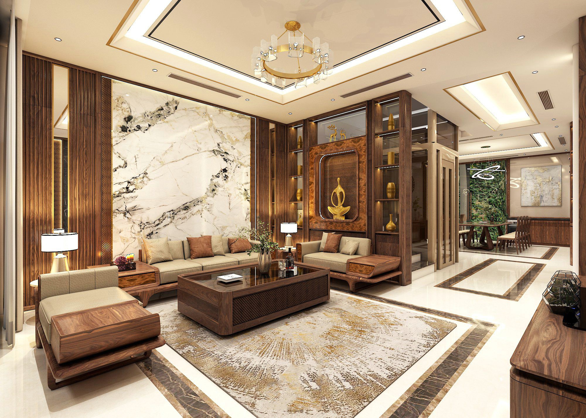 Nội thất nhà phố hiện đại sang trọng và tiện nghi