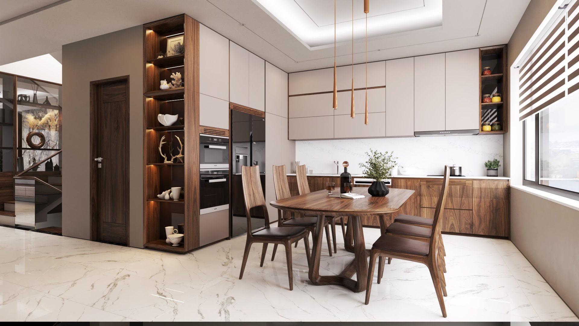 Thiết kế nội thất nhà bếp đẹp hiện đại và tiện nghi