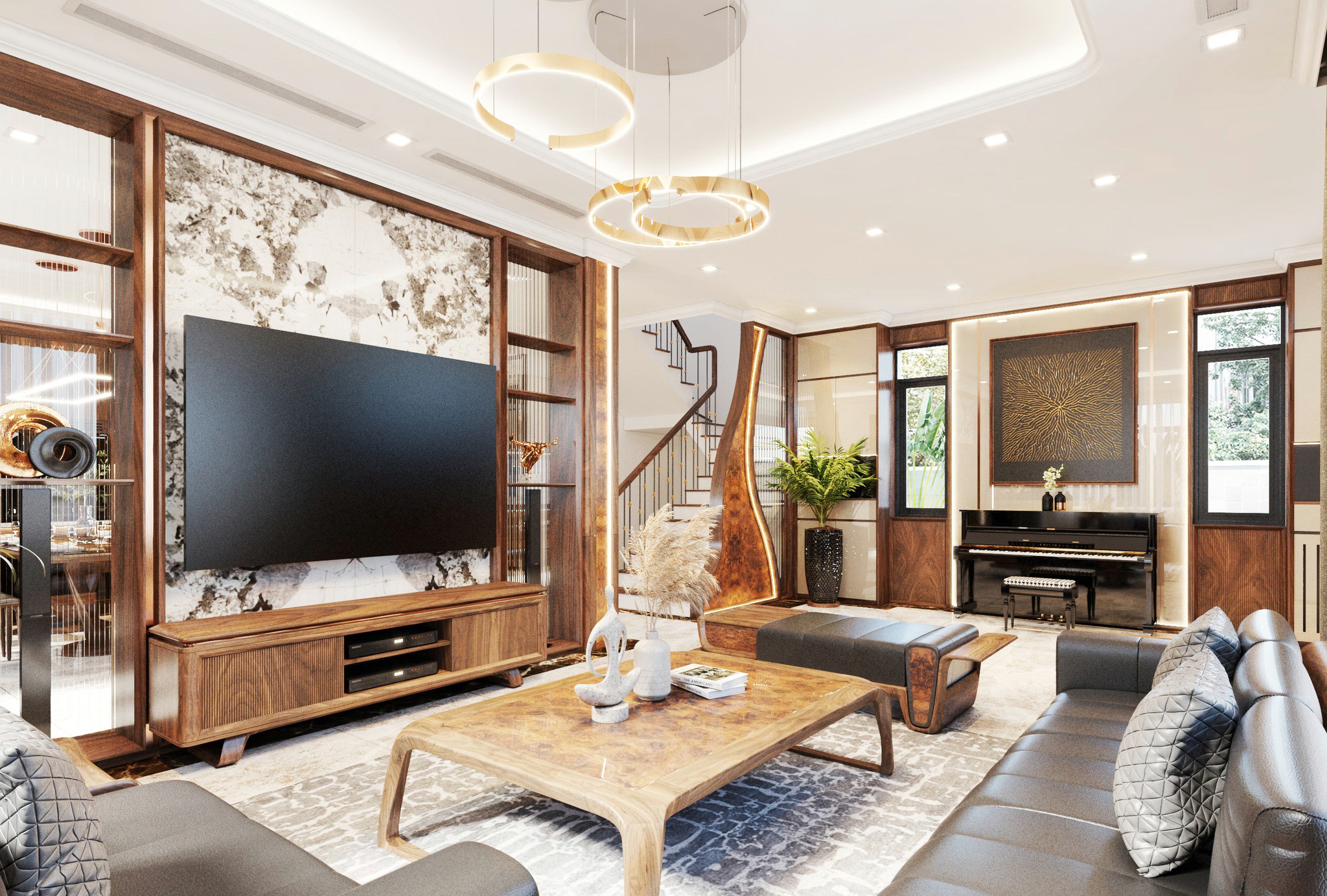 Vách kệ tivi đẹp